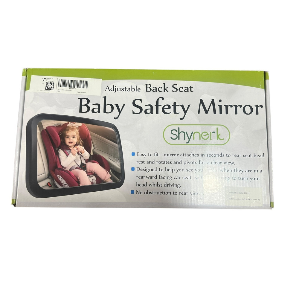 NEW Shynerk Baby Car Mirror Rear Facing Adjustable Shatterproof